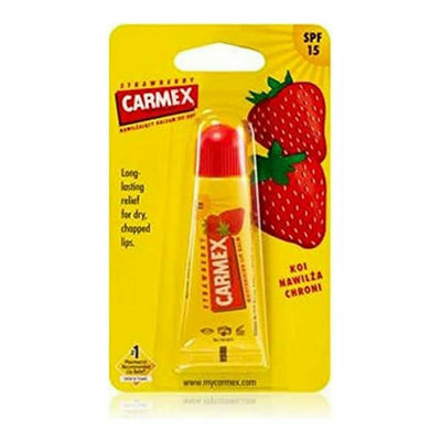 Bálsamo Labial Hidratante Carmex Carmex Strawberry Amarillo Rojo