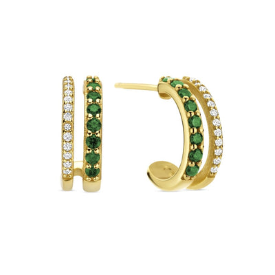Boucles d´oreilles Femme New Bling 9NB-1579 Doré Vert