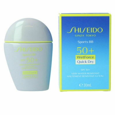 Crema Hidratante con Color Shiseido Sports BB SPF50+ Very Dark
