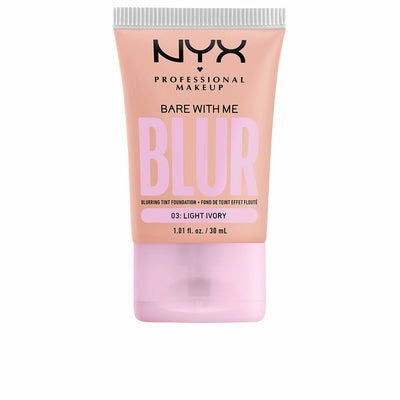 Base de Maquillaje Fluida NYX Bare With Me Blur Nº 03 Light ivory Nº 03-Light Ivory 30 ml