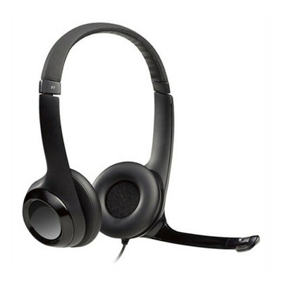 Logitech 981-000406 Black Headphones with Microphone