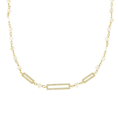 Collar Mujer New Bling 9NB-PRL11A Dorado