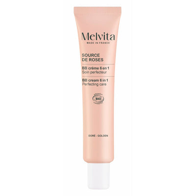 Crème Hydratante avec Couleur Melvita SOURCE DE ROSES Doré 40 ml