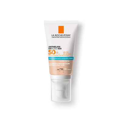 Protector Solar con Color La Roche Posay Anthelios Uvmune 50 ml Blanco Spf 50 Crema Crema Hidratante con Color