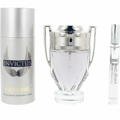 Set de Perfume Hombre Paco Rabanne INVICTUS 3 Piezas