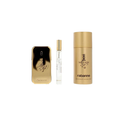 Set de Perfume Hombre Paco Rabanne 1 MILLION 3 Piezas
