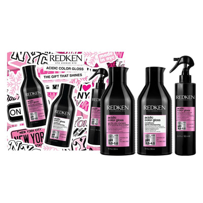 Shampooing Redken ACIDIC COLOR GLOSS 3 Pièces