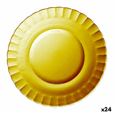 Plato Llano Duralex Picardie Cristal Ambar Ø 26 cm (24 Unidades)