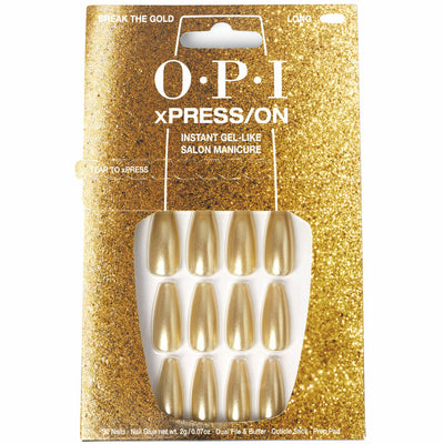 Uñas Postizas Opi #Break the Gold Break The Gold 30 piezas