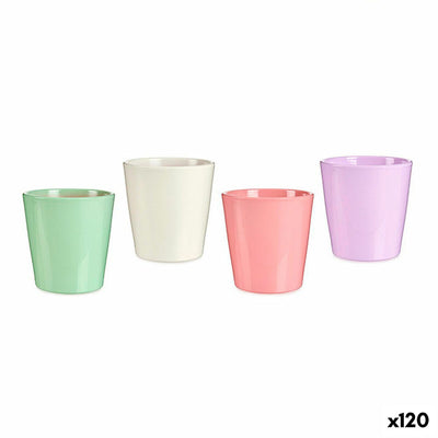 Ibergarden LINCE-CLAROS White Green Pink Lilac Clay Pot 16.5 x 16 x 16.5 cm (120 Units)