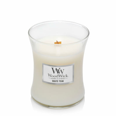 Vela Perfumada Woodwick White Teak