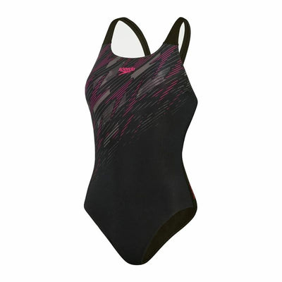 Women’s Bathing Costume Speedo Hyperboom Placement  Black