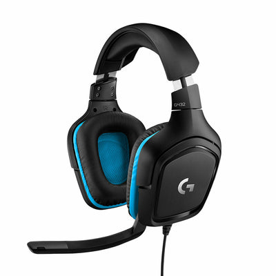 Auriculares con Micrófono Gaming Logitech 981-000770 Azul Negro
