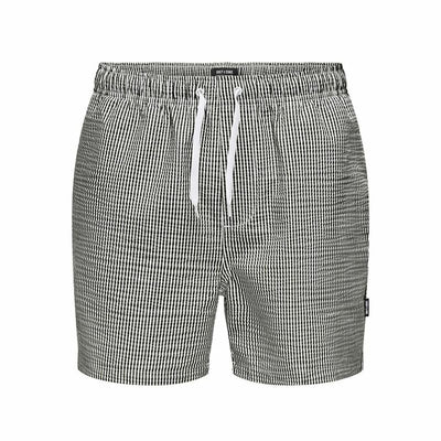 Men’s Bathing Costume Only & Sons Onsted Stripe Seersucker White Black