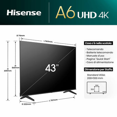 Smart TV Hisense 43A6N        43 43