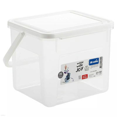 Rotho Basic Transparent White 4.5 L Container
