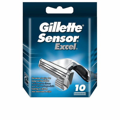 Recambio de Hojas de Afeitar Gillette Sensor Excel 10 Unidades