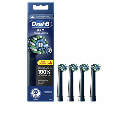 Cabezal de Recambio Oral-B CROSS ACTION Negro 4 Unidades
