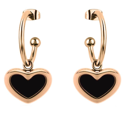 Ladies' Earrings LIU JO LJ2695 Rose gold Black