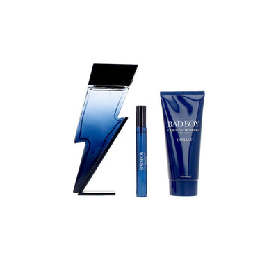 Set de Perfume Hombre Carolina Herrera BAD BOY Cobalt 3 Piezas