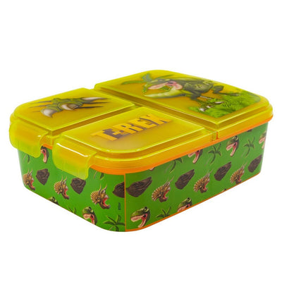 Fiambrera con Compartimento para Cubiertos Stor Dinosaur (6,7 x 16,5 x 19,5 cm)