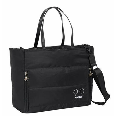 Bolso con bolsillo para Portátil Mickey Mouse Teen Mood Negro 40 x 31 x 17 cm Acolchado