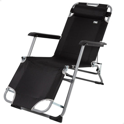 Sun-lounger Aktive Black 153 x 33 x 47 cm