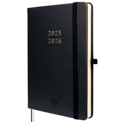 Diary Finocam MÍNIMAL Black A5 14 x 19 cm 2025-2026