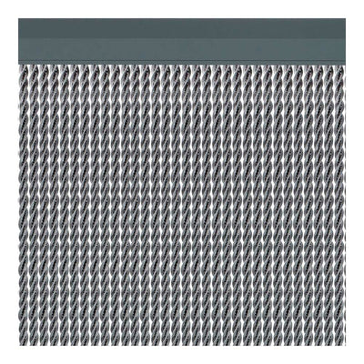 Cortina Acudam Manacor Puertas Plateado Exterior PVC Aluminio 90 x 210 cm