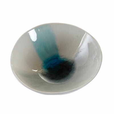 Bol para Aperitivos DKD Home Decor Azul Gris Gres 170 ml 11,5 x 11,5 x 4,5 cm