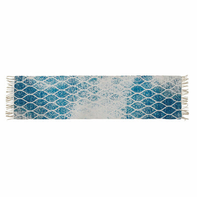 Alfombra DKD Home Decor Azul Algodón Chenille (60 x 240 x 1 cm)