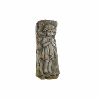 DKD Home Decor Angel Grey Fiberglass Planter (29 x 22 x 74 cm)