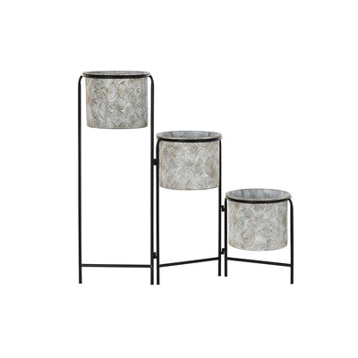 DKD Home Decor Grey Metal Planter (82 x 25 x 81 cm)