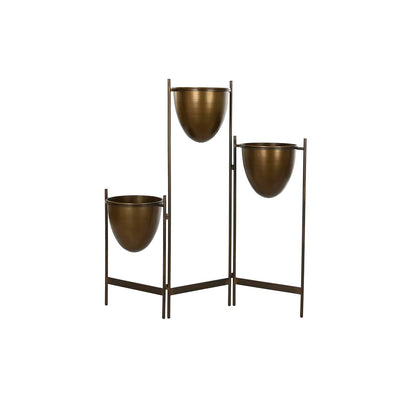 DKD Home Decor Black Metal Copper Vintage Planter (35 x 26.5 x 105 cm)