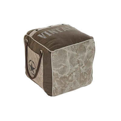 DKD Home Decor Floor Cushion 42 x 42 x 43 cm Vintage Grey