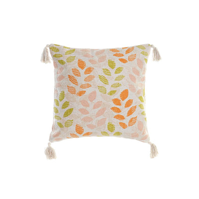 DKD Home Decor Beige Cushion 45 x 10 x 45 cm Multicolor Boho Flowers