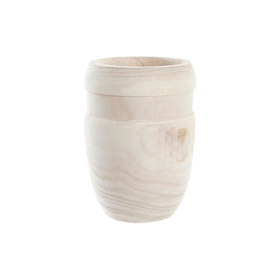 DKD Home Decor Natural Brown Square Boho Planter 15 x 15 x 20 cm