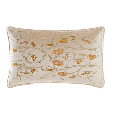 DKD Home Decor Gold Cushion 50 x 10 x 30 cm Flowers