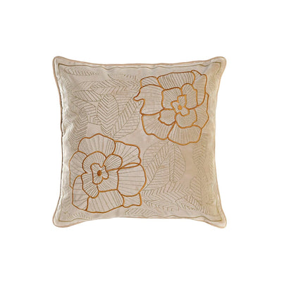 DKD Home Decor Gold Cushion 45 x 10 x 45 cm Flowers