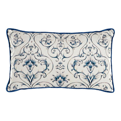DKD Home Decor Blue Cushion 50 x 10 x 30 cm Flowers