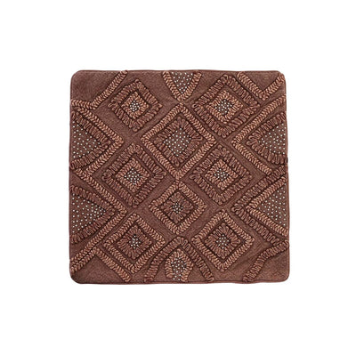 DKD Home Decor Brown Rhombus Cushion Cover 50 x 1 x 50 cm