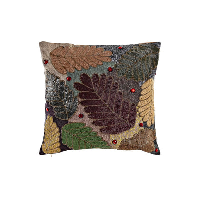DKD Home Decor Multicolor Leaves Cushion Cover 50 x 1 x 50 cm