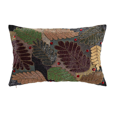 DKD Home Decor Cushion Cover 60 x 1 x 40 cm Multicolor Leaves