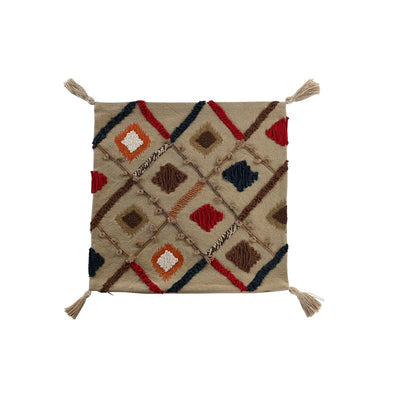 DKD Home Decor Multicolor Fringed Cushion Cover 50 x 1 x 50 cm