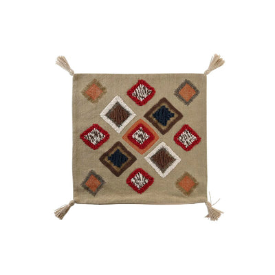 DKD Home Decor Multicolor Fringed Cushion Cover 50 x 1 x 50 cm
