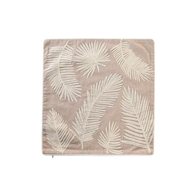 DKD Home Decor Brown Leaves Cushion Cover 50 x 1 x 50 cm