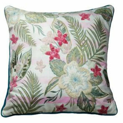 DKD Home Decor Cushion Cover 60 x 1 x 40 cm Pink Tropical Green