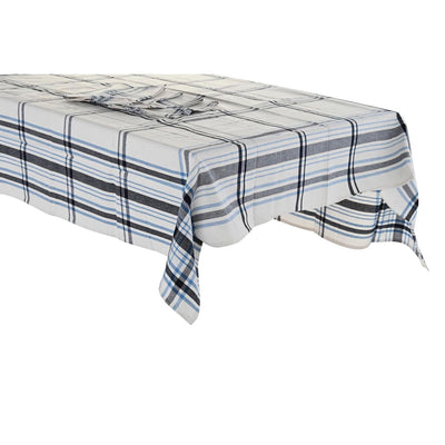 DKD Home Decor Tablecloth and Napkins 150 x 150 x 0.5 cm Black Beige Blue White