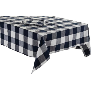 DKD Home Decor Tablecloth and Napkins 150 x 150 x 0.5 cm Blue White