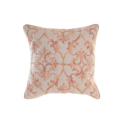 DKD Home Decor Cushion 50 x 15 x 50 cm Beige Pink Aluminum Traditional 50 x 1 x 50 cm